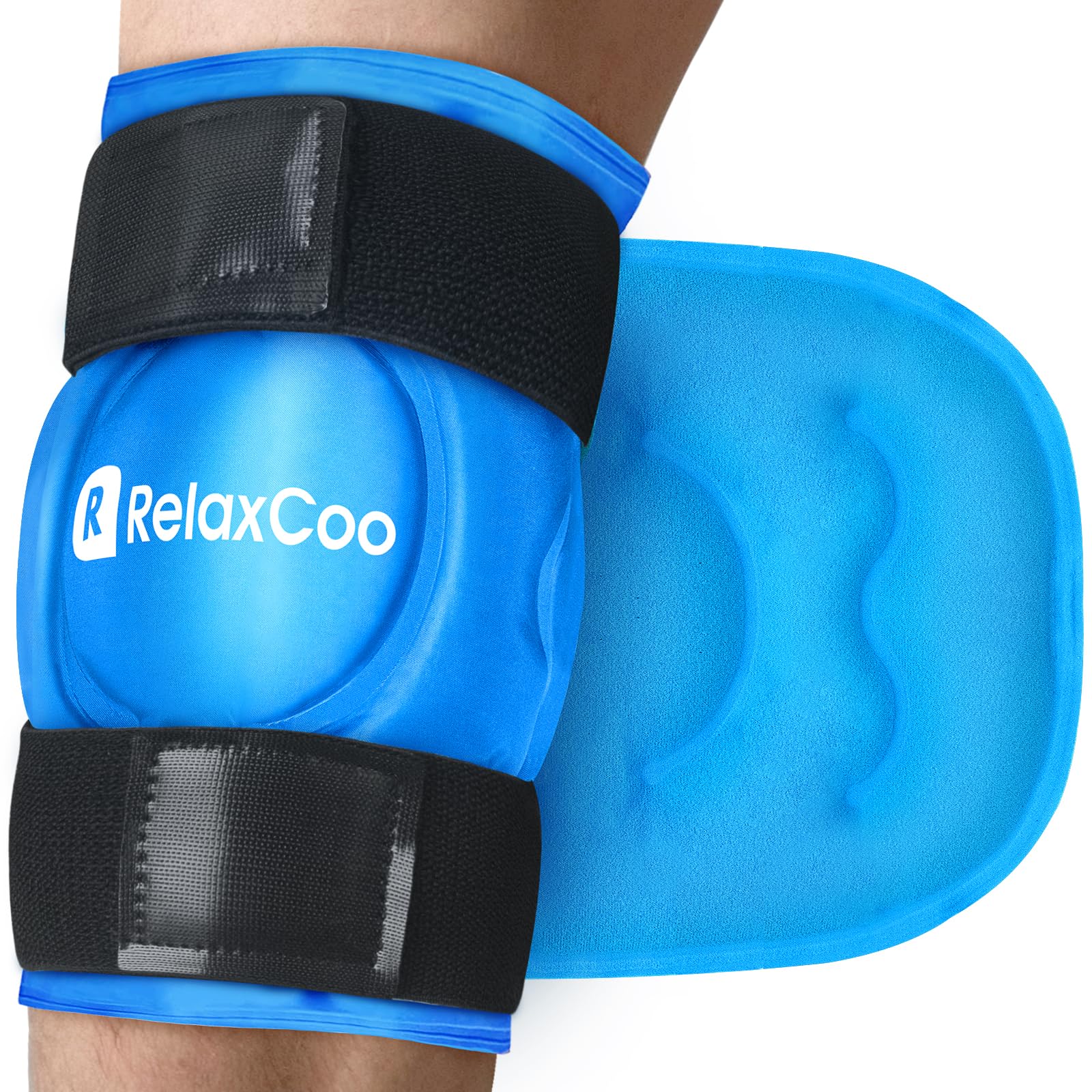 Photo 1 of RelaxCoo Knee Ice Pack Wrap, Reusable Gel Ice Pack for Knee Injuries