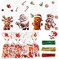 LOKIPA Christmas Kraft Paper Gift Boxes,24 Christmas Party Treat Goody Candy Bag For Xmas Party - View #12