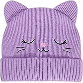 Cute Baby Cat Ears Hat Winter Knitted Beanie for Infant Toddler Boys Girls Kids Warm Fleece Lined Skull Cap for 0-24 Months