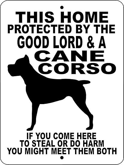 Cane Corso Guard Dog 9x12 Aluminum Animalzrule Original Design No One Else Is Auth0rized To Sell This Sign Any One Else Selling This Sign Is