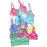 Sweet & Sassy Girls Seamless Training Bra Cami Training Bra Stretch Performance Seamless Bra 9 Pack