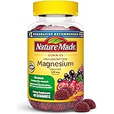 Nature Made High Absorption Magnesium Glycinate Gummies 100 mg per Serving, Muscle, Nerve, Bone and Heart Support, Magnesium Supplement, 40 Magnesium Gummies, 20 Day Supply