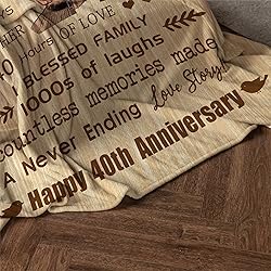 40th Anniversary Blanket Gifts