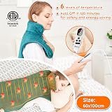 Mia&Coco Comfort Green Electric Heating Pad 60x100cm Back Neck Shoulders 6 Heat view 3