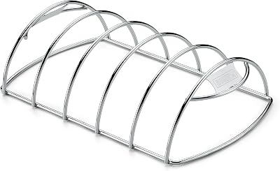 Weber Rib Rack 6605 Stainless Steel BBQ Grill Accessory Holds 5 Ribs Dishwasher