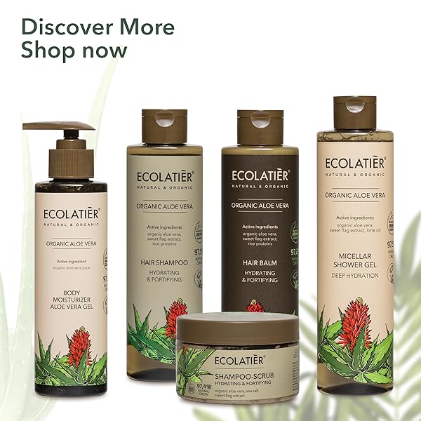 ALOE VERA HAIR BALM – HYDRATING & FORTIFYING CONDITIONER FOR WOMEN, 98.6% NATURAL, VEGAN, MOISTURIZING UNISEX CONDITIONER, DEEP TREATMENT FOR DRY, DAMAGED & CURLY HAIR, SULFATE-FREE, 8.5 FL OZ / 250ML