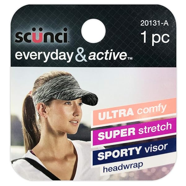 SCUNCI HEADWRAP VISOR ASSORTED, 1 COUNT