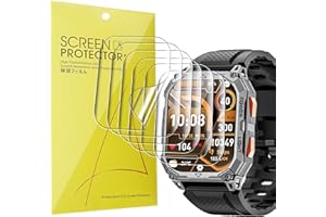 Compatible for Karchilor Military Smart Watches Screen Protector, [6 Pack] Full Coverage TPU Clear Film Compatible for Karchi