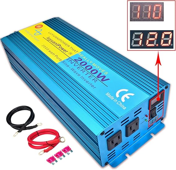 Amazon.co.jp： LVYUAN Pure Sine Wave Power Inverter 2000W / 4000W (Peak