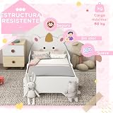 ZONEKIZ Toddler Bed Frame with Unicorn Design for Ages 3-6 Years view 5