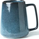 HYTYSKAR Large Ceramics Coffee Mugs, 24 OZ Large Handle Coffee Mugs, Extra Large Tea and Coffee Cup for Office and Home, Microwave and Dishwasher Safe (24 OZ Blue)