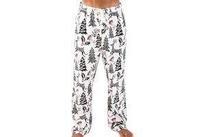 Lazy One Funny Moose Pajama Pants for Men, Men's Separate Bottoms, Lounge Pants