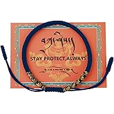 ioieia Authentic blessed Tibetan monks handmade Dorje Knot protection bracelet for women and men with a talisman.mens bracelet rope-gifts for women and men-protection jewelry