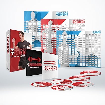 Triple Threat Running Runners Workout Program With 51 Exercise Videos On Dvd 5k 10k Half Marathon Full Marathon Training Calendars Training