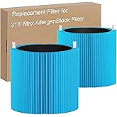 Selfgurher 311i MAX AllergenBlock Replacement filter Compatible with Blue Pure 311i Max AllergenBlock Air Purifier,Premium Filter & Activated Carbon Filter-F3MAX AllergenBlock Filter,2 pack