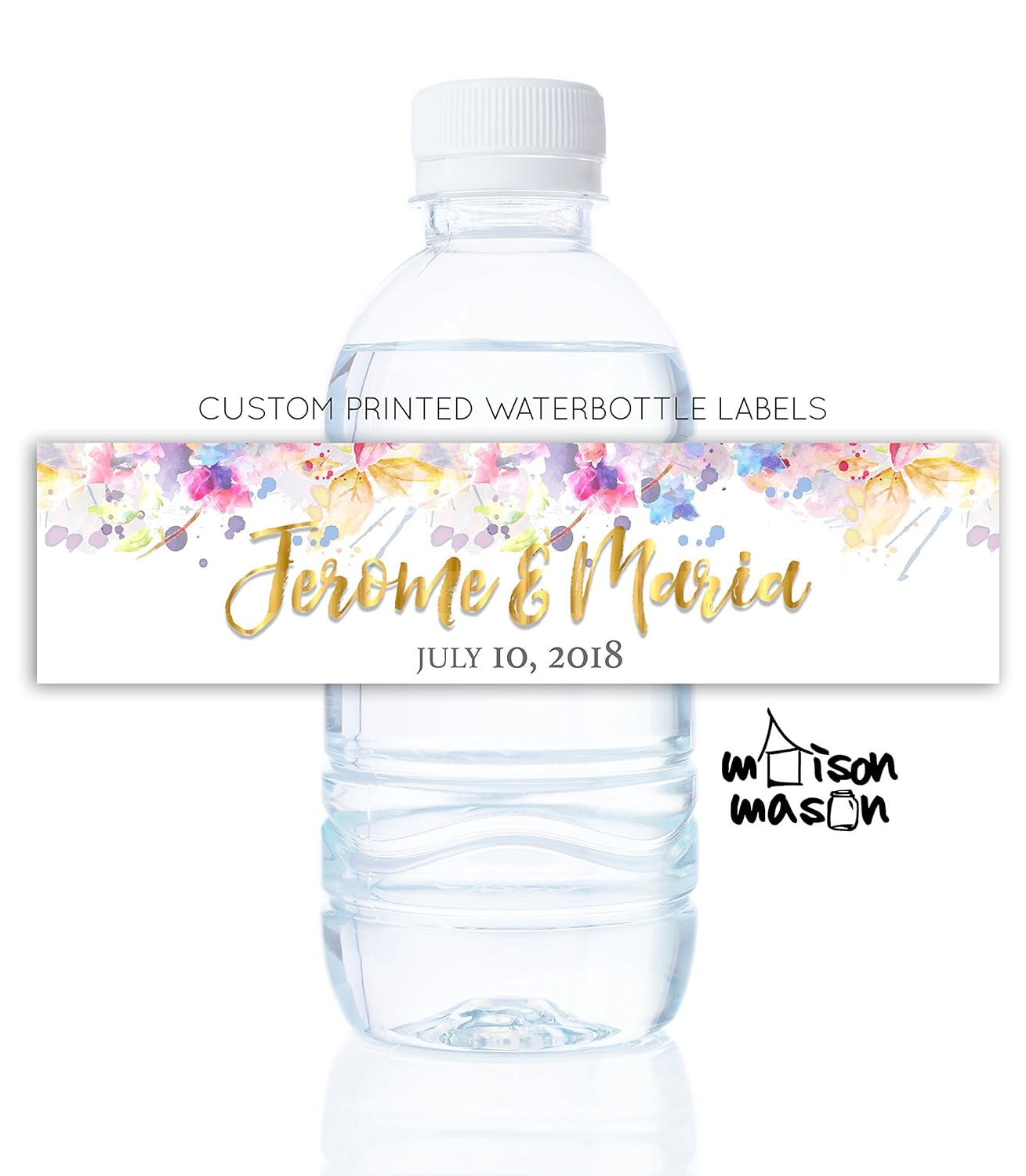 Amazon.com: Personalized Wedding Water Bottle Labels - Bridal Shower - Engagement Party - Set of ...