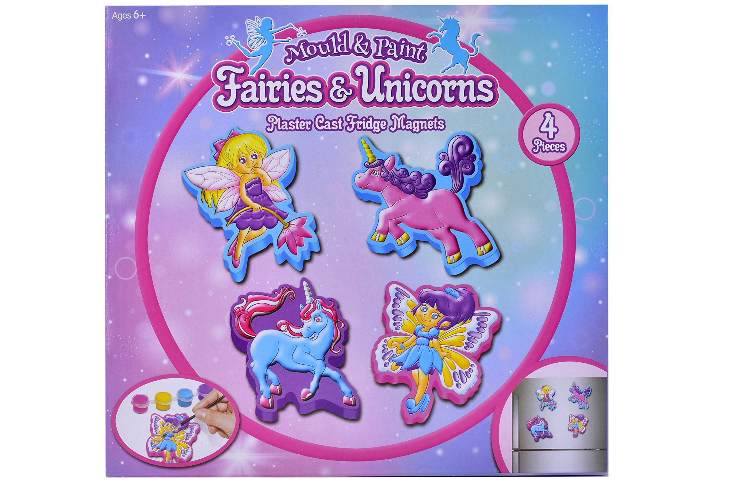 Kreative Kids Fairy & Unicorn Plaster Cast Mould & Paint Your Own Fridge Magnets