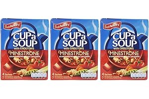Value Bundle: BATCHELORS CUP A SOUP - Chicken, Tomato, Beef & Tomato - 4 Per Box 3 Boxes Total - Custom Value Bundle Branded 