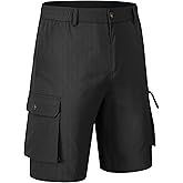 YuKaiChen Men's Stretch Cargo Shorts Zipper Pocket Relaxed Fit Shorts