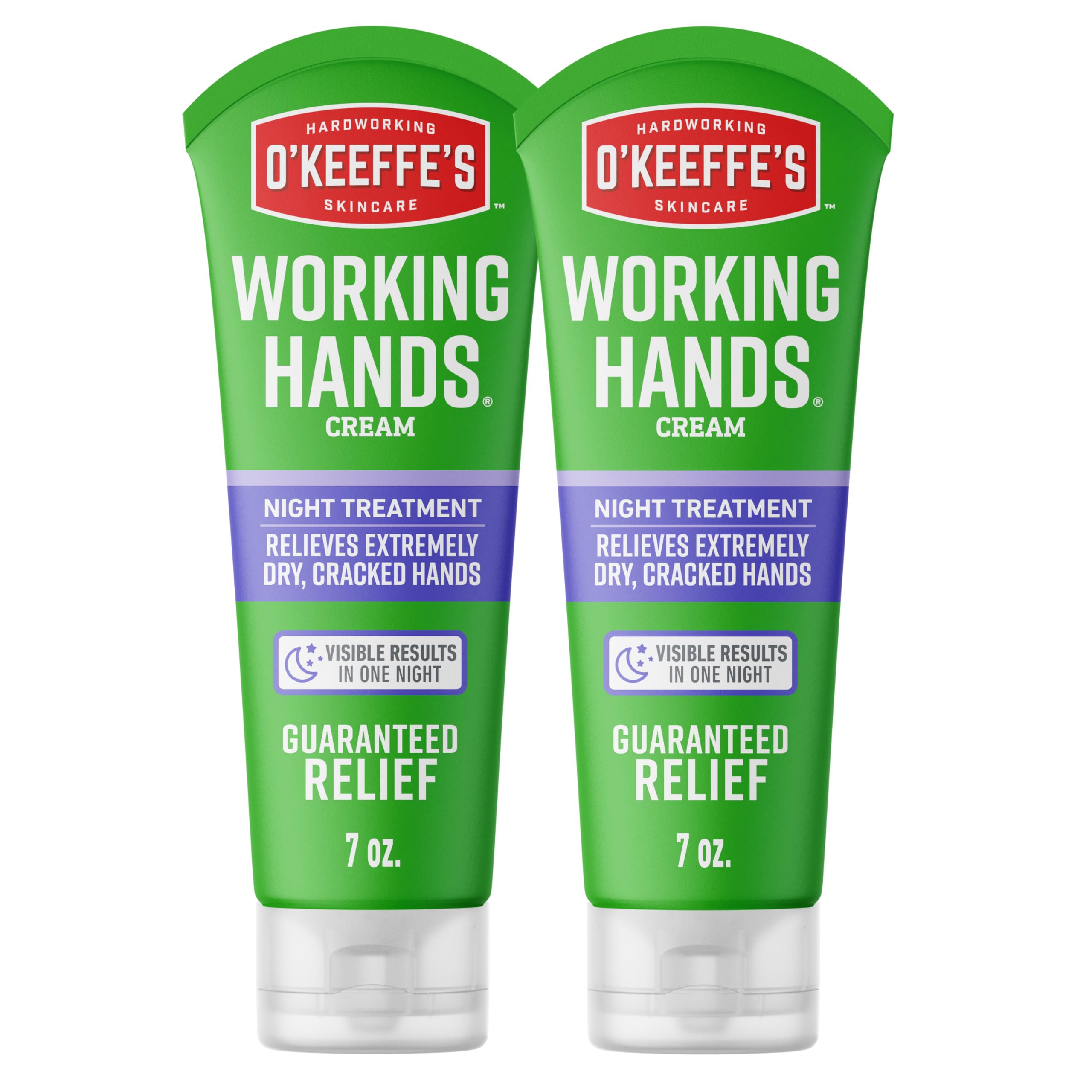 Photo 1 of O'Keeffe's Working Hands Night Treatment Hand Cream for Extreme Dryness - 7 oz Tube (2 Pack) - Repairing Skincare for Cracked, Dry Hands