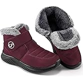 Reimferce Women Snow Boots Waterproof: Fur Lined Warm Winter Boots for Women- Comfortable Non Slip Outdoor Walking Booties