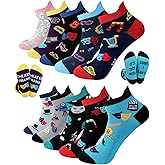 Yearntown 10 Pairs Theater Socks for Men Women Funny Patterned Low Cut Ankle Tab Drama Socks Novelty Theater Lover Gift for Birthday Christmas
