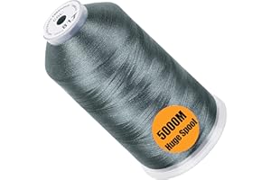 New brothread - Single Huge Spool 5000M Each Polyester Embroidery Machine Thread 40WT for Commercial and Domestic Machines - 