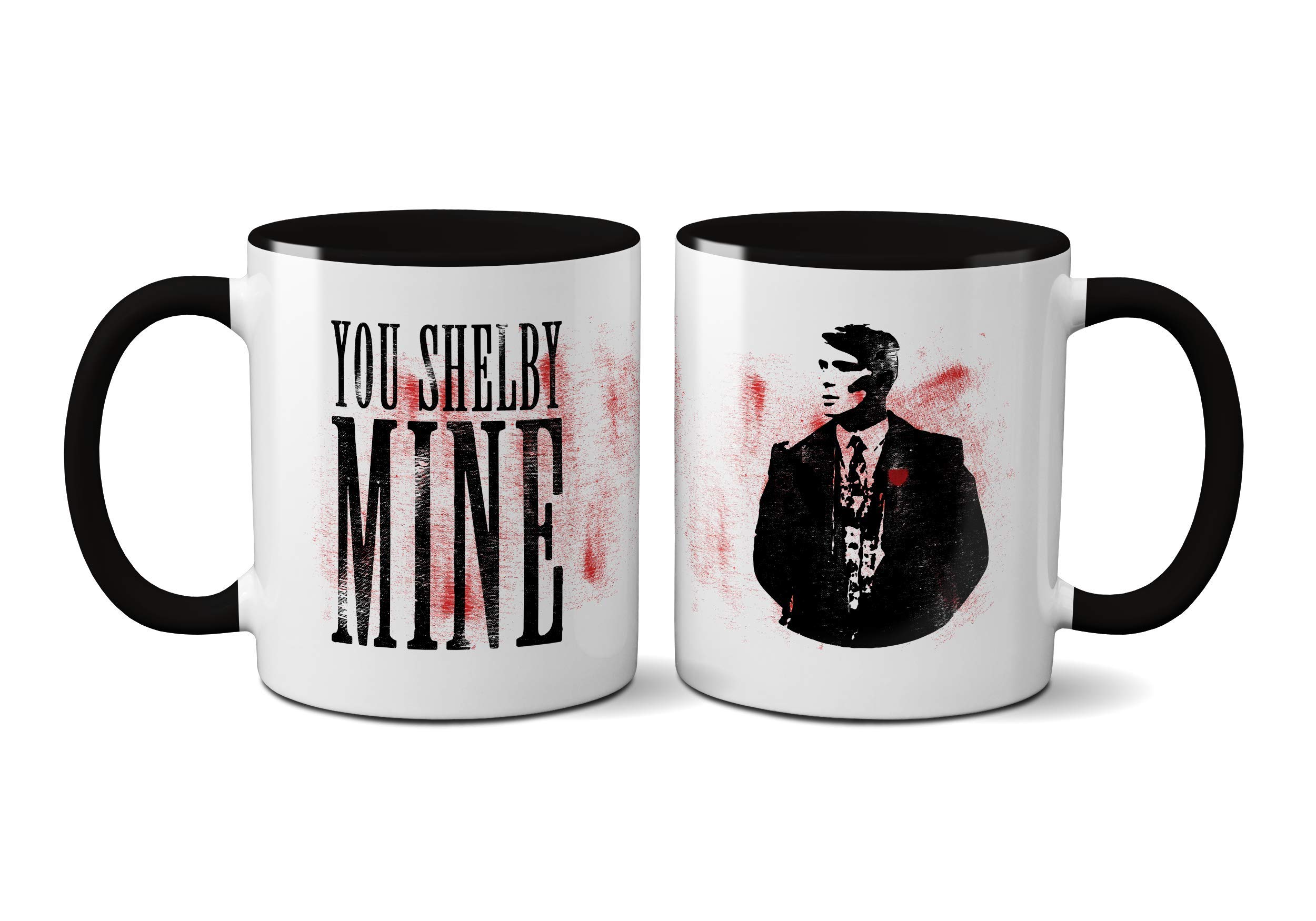 You Shelby Mine Valentines Day Mug Romantic Couples Love Joke Funny Romance Birmingham Boys TV Show Gang Ceramic Handle Idea Heavy Duty Handle Dishwasher and Microwave Safe (Black Handle)
