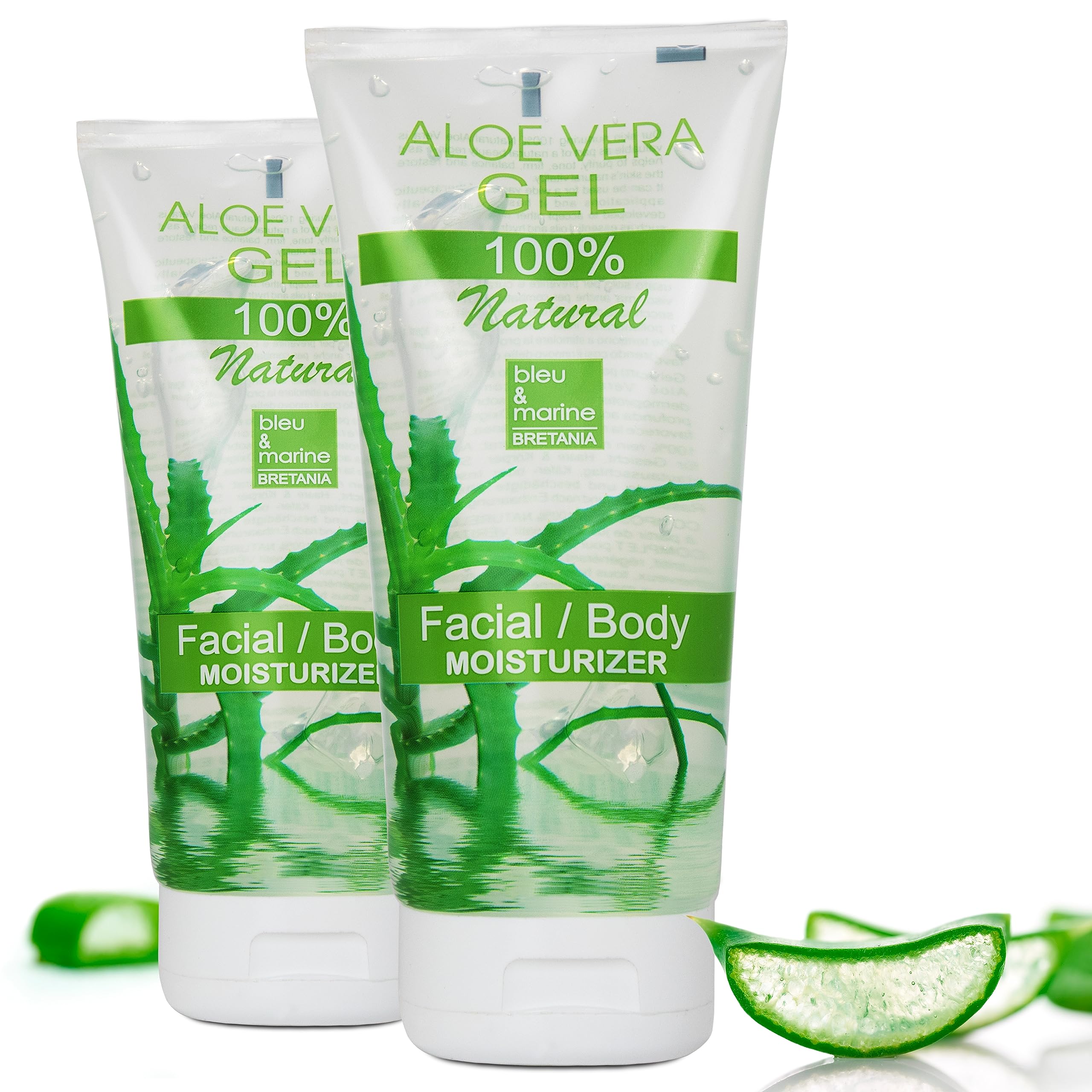 Aloe Vera Gel, 100% Natural, DIY Cosmetics, Hair Repair, After Sun, Anti-Aging, Acne Treatment, Vegan, Organic Growth Aloe Vera, Clear Gel, Pack 200 ml x 2 — image 1