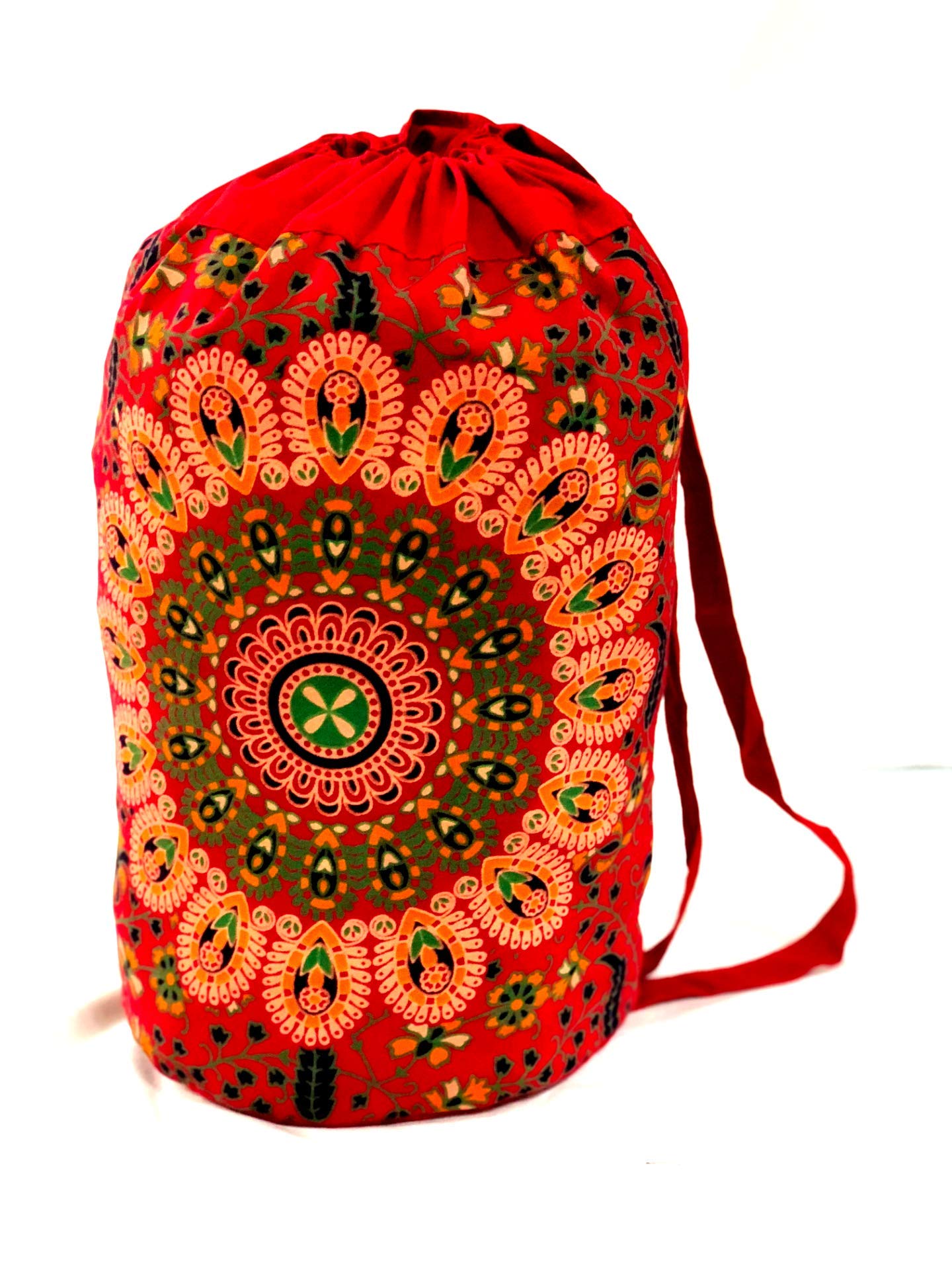 Trade Star Indian Mandala Bag, Unisex Backpack, Cotton Bags, Boho Beach Bag, Ethnic Shoulder Bag, Multipurpose Daypacks, Casual Gym Bag (Pattern 14)