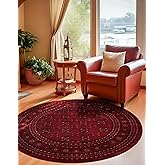 Unique Loom Tekke Collection Area Rug - Khan (10' Round Red/Terracotta)