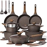 CAROTE 26PCS Pots and Pans Set Non Stick, Cookware Set Pots and Pans Induction Cook Ware, Nonstick Kitchen Cooking, PFOA Free
