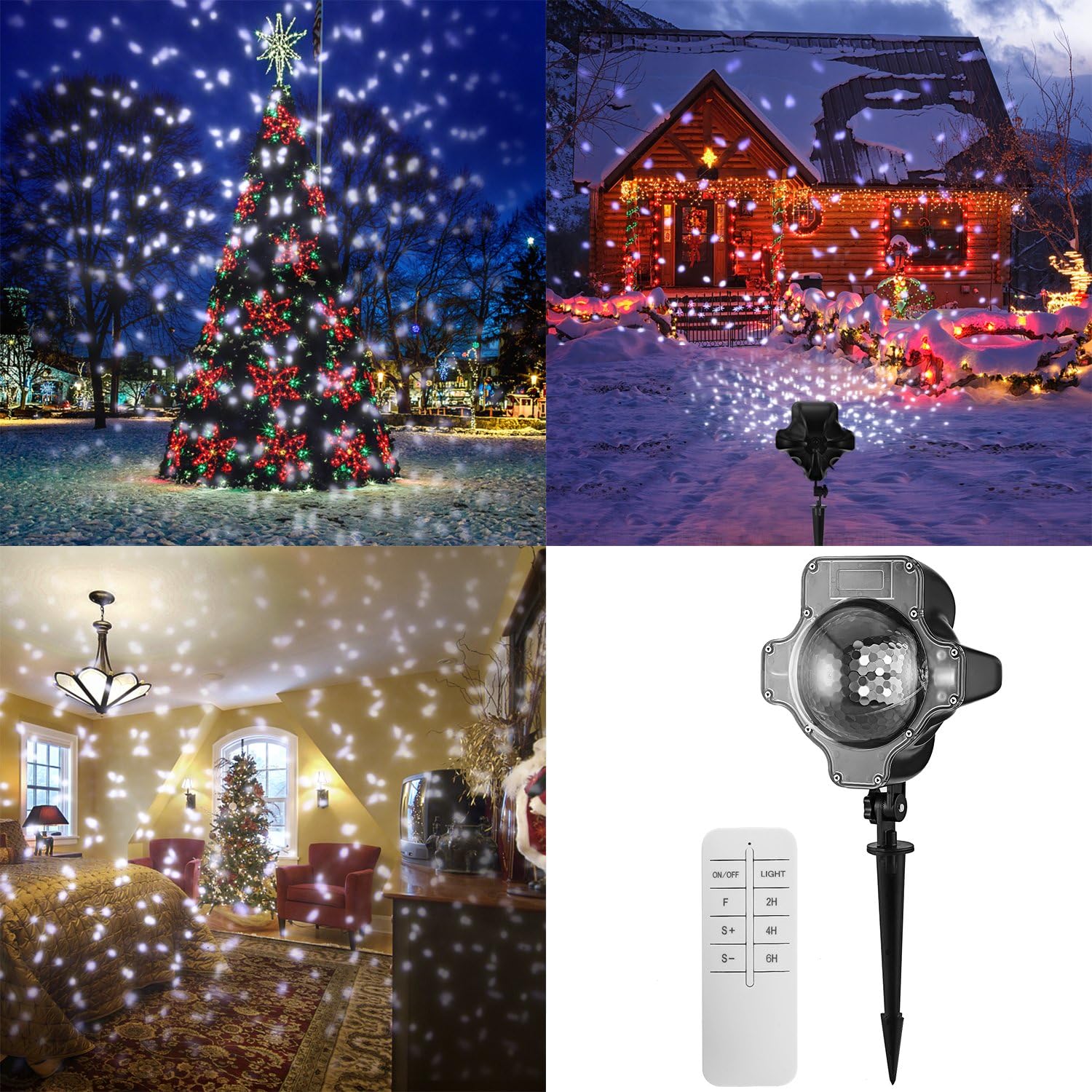 New Led Snowfall Outdoor Christmas Lights Displays Projector Waterproof