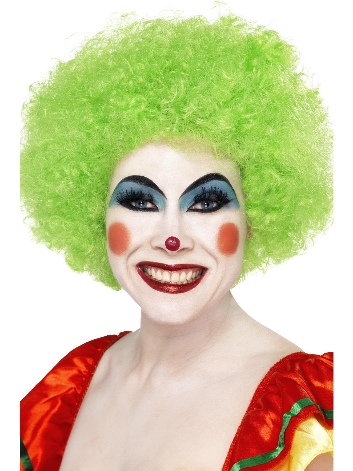 Smiffys Crazy Clown Wig, Green 120g, Circus Fancy Dress, Clown Dress Up Wigs — image 1
