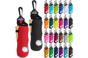 WILLBOND 48 Pcs Golf Ball Tee Holder Neoprene Golf Ball Pouch Golf Ball Carry Bag Multicolor Portable Golf Accessories for Ma