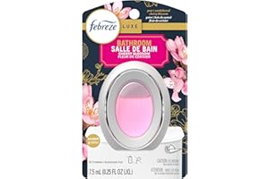 Febreze BATH Air Freshener, Odor-Fighting, Plug In Alternative, Air Fresheners for Home and Bathroom and Kitchen, Closet Air 