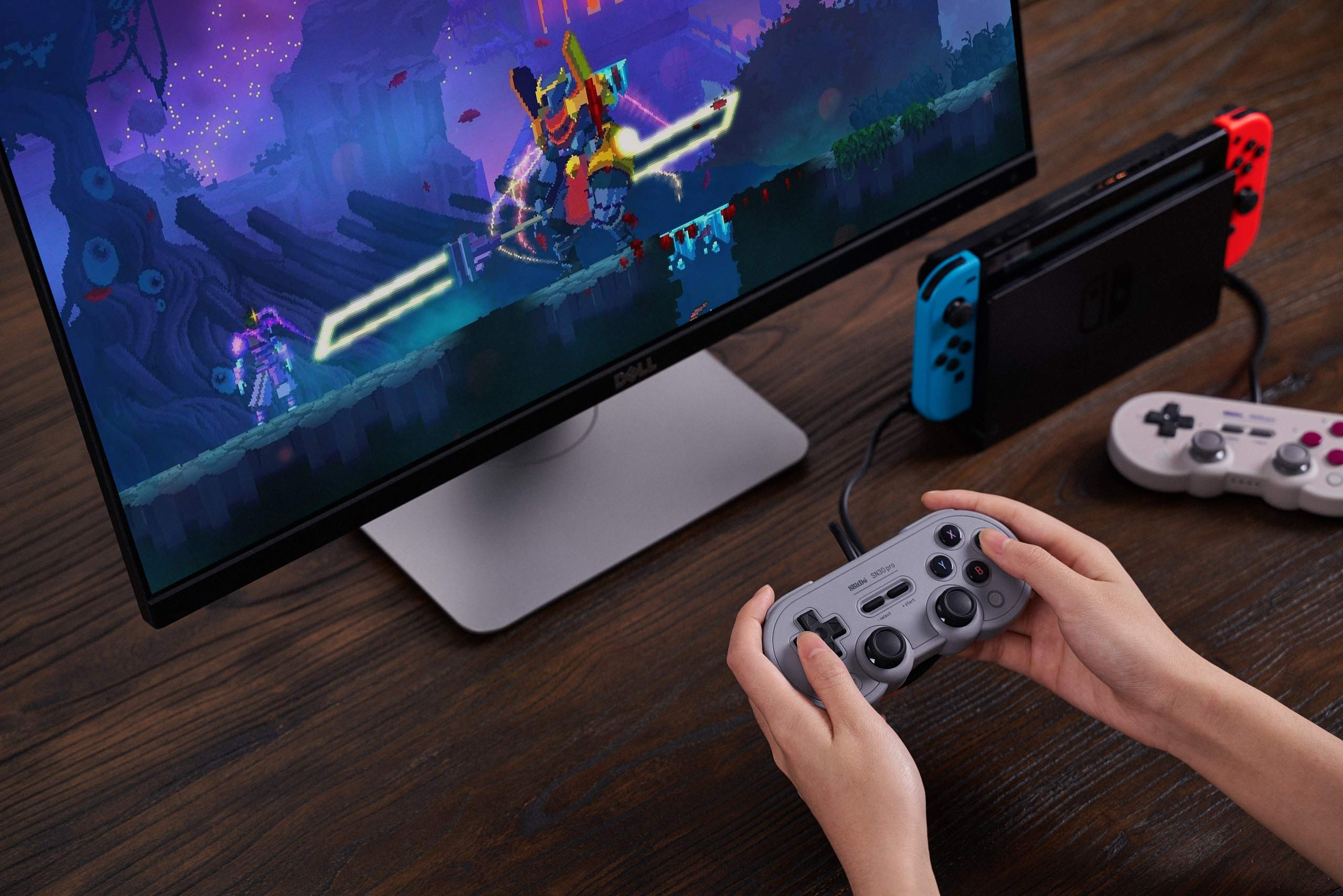 8Bitdo Sn30 Pro USB Wired Gamepad for Switch, Windows & Raspberry Pi(Gray Edition)