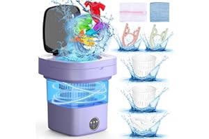 EMSA Portable Washing Machine, 11L Upgraded Capacity and Foldable Washer with 3 Modes Mini Washing Machine Deep Cleaning of Underwear, Small & Baby Clothes, Suitable for RV, Apartments, Dorm, Hotels