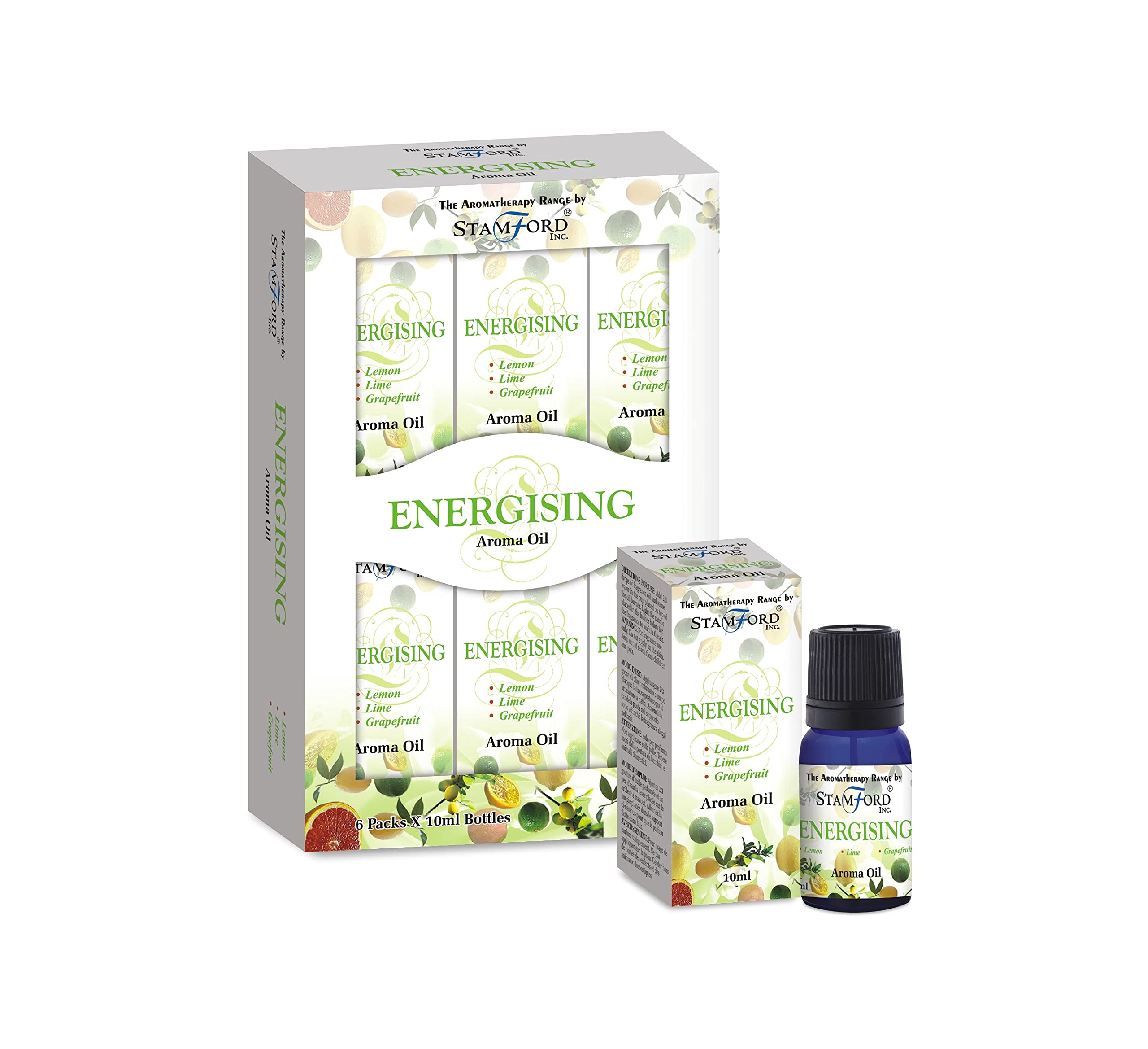 Stamford 37661 Energising Fragrance Oil, 6 Bottles x 10ml