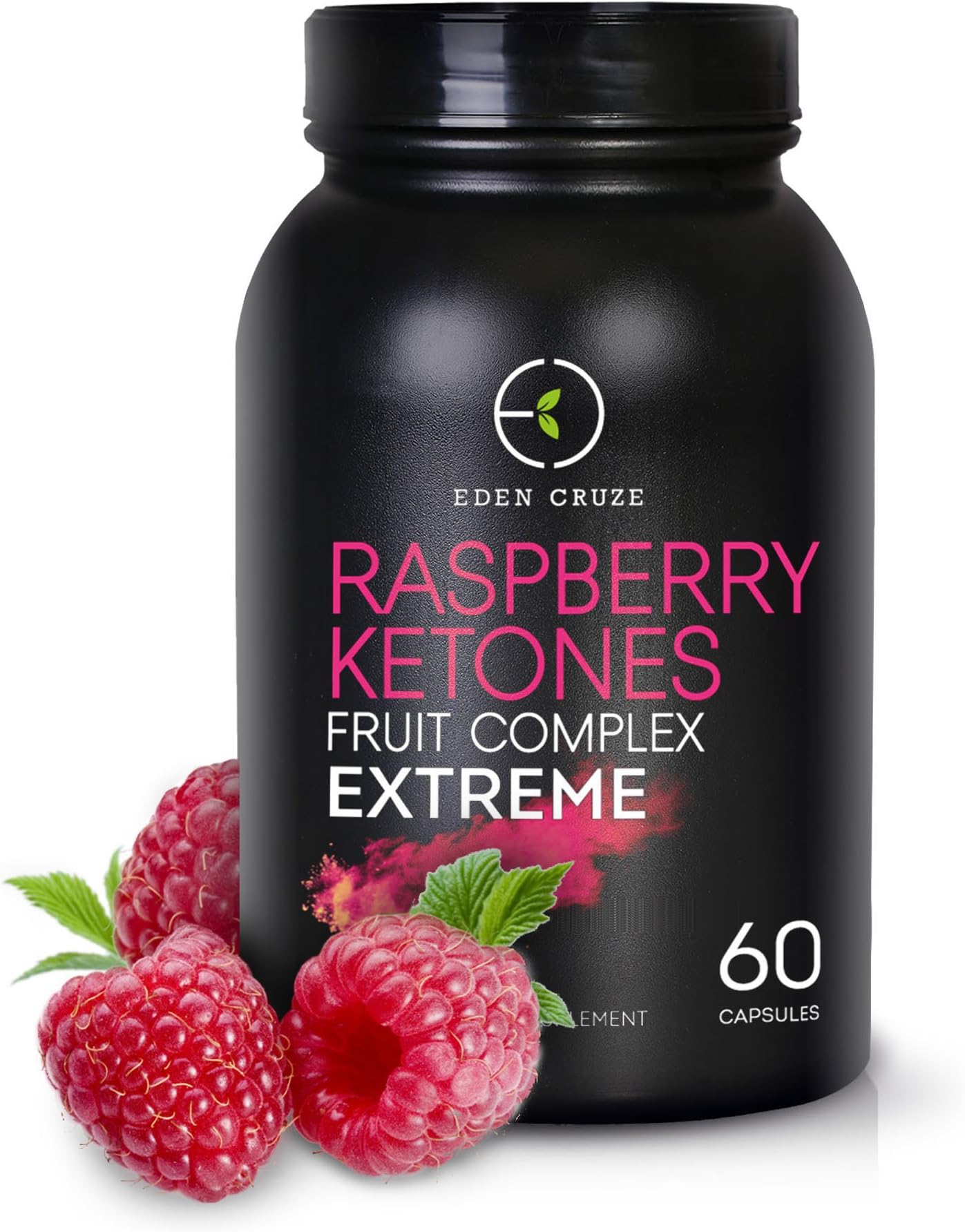 Eden Cruze PREMIUM Raspberry Ketones Fruit Complex EXTREME | Intensive 1 Month Supply | UK Manufactured | The No. 1 Bestselling Appetite Suppressant in the UK | Suppressed Appetite Means FASTER WEIGHT LOSS | Discover the Raspberry Ketones Diet Today (60 Capsules)