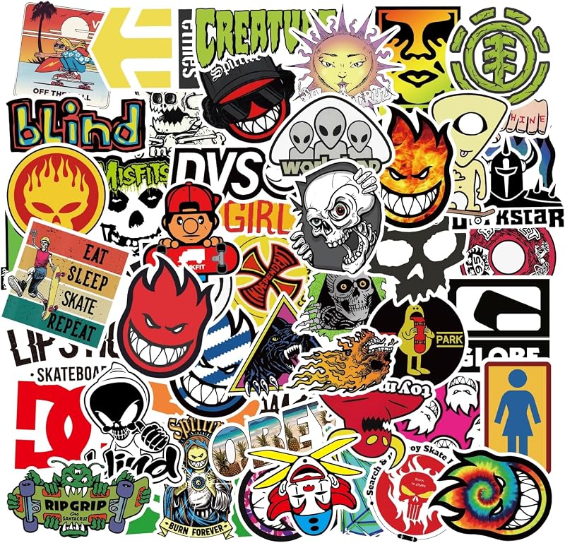 GRTLPOK ACTTGGJ Cool Stickers 100 Pcs Waterproof PVC Non‑Repeating