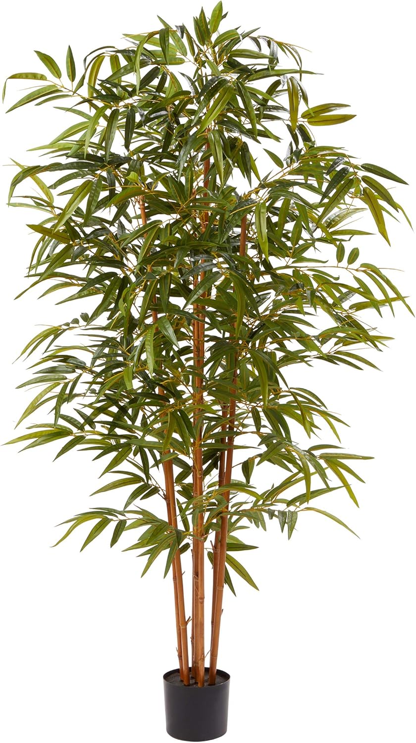 Home Pure Garden 6 Ft. Artificial Bamboo Tall Faux Potted