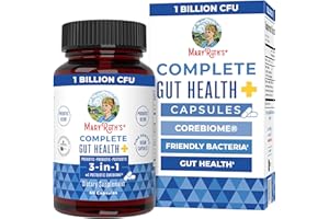 MaryRuth Organics Complete Gut Health+ Capsules | 5 Probiotic Blend | Butyrate | Corebiome® | Vegan Gut Support | Support Gastrointestinal Health & Microbiome | 2 Capsules Daily | 30 Servings
