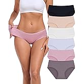 ANLIQI Women's Modal Underwear Soft Hipster Panties for Women Pack Breathable Moisture Wicking Briefs Ladies Underpants