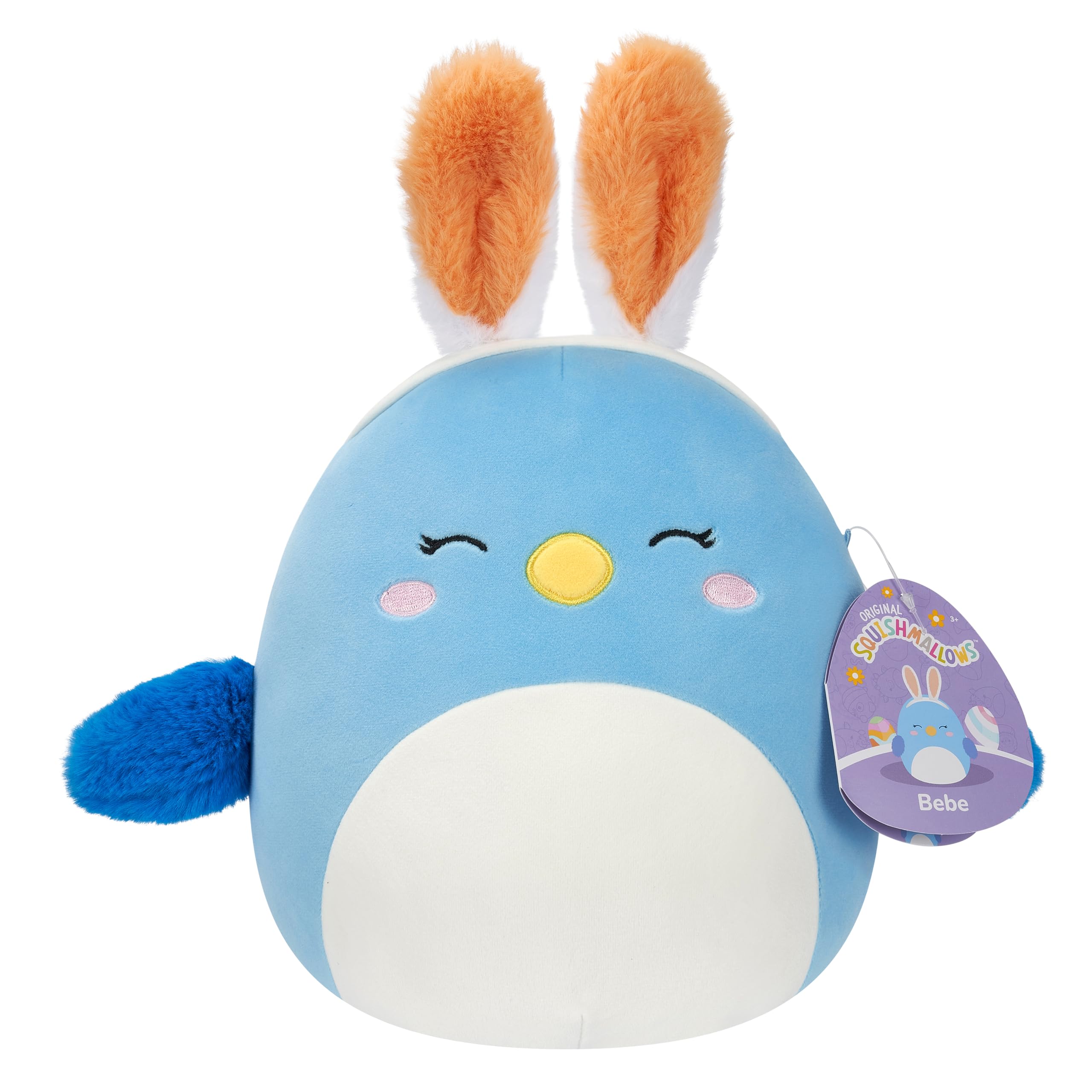 Squishmallows Original 7.5-Inch Bebe the Blue bird with Bunny Ears - Official Plush - Soft Easter Plush