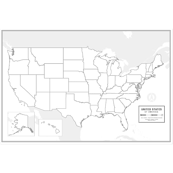 Mapa Grande De Estados Unidos En Blanco Y Negro Vectores De Ciudad