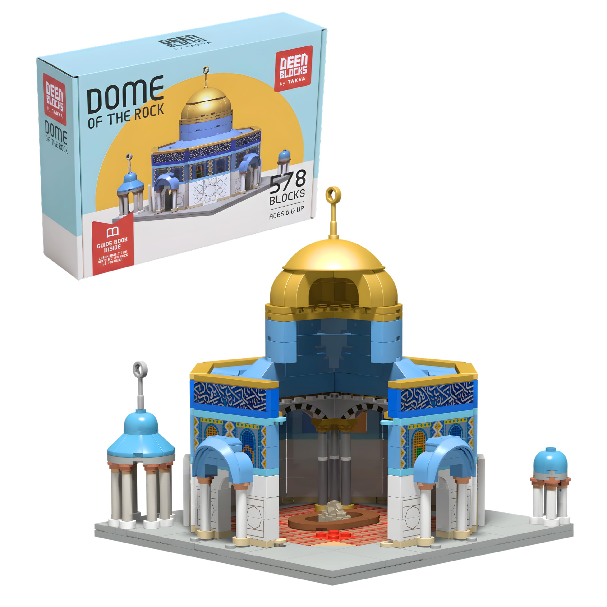 DEENBLOCKS by TAKVA | Dome of the Rock Building Muslim Blocks, Al Aqsa, Kaaba bricks, Masjid, Ramadan gift, Toy, Hajj Gift, Islamic educational game for adults/families/kids/children