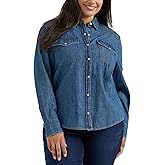 Lee Womens Plus Size Legendary Long Sleeve Western Snap Shirt