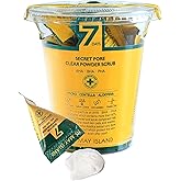 MAYISLAND 7 Secret Pore Clear Powder Scrub - Korean Exfoliating Face Scrub with AHA, BHA, PHA, Cica & Baking Powder - Soothing, Pore Purifying - Single-Use Individual Pouch, 0.17oz x 12 Pack