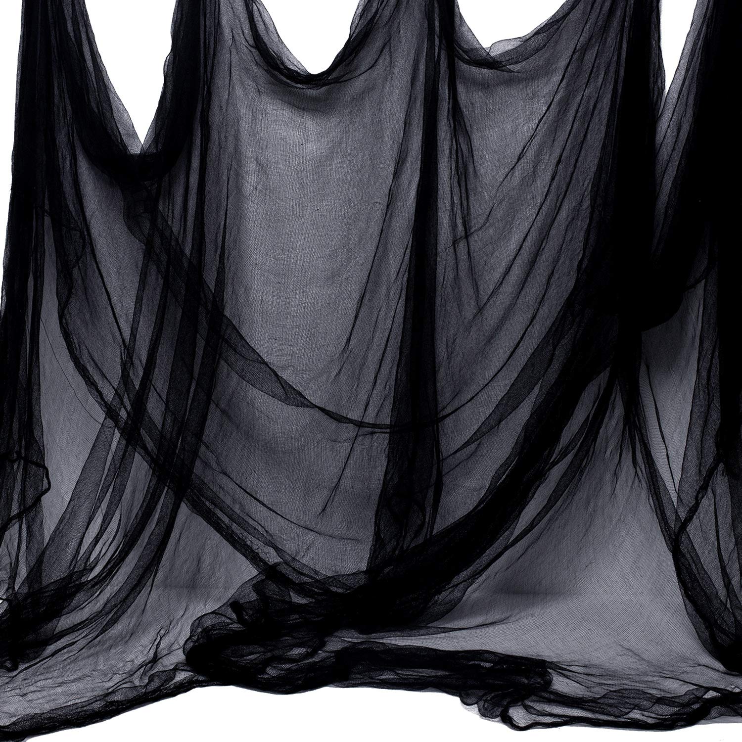Whaline Halloween Black Creepy Cloth 276 x 87 inch Spooky Halloween Decoration for Haunted Houses Party Supplies